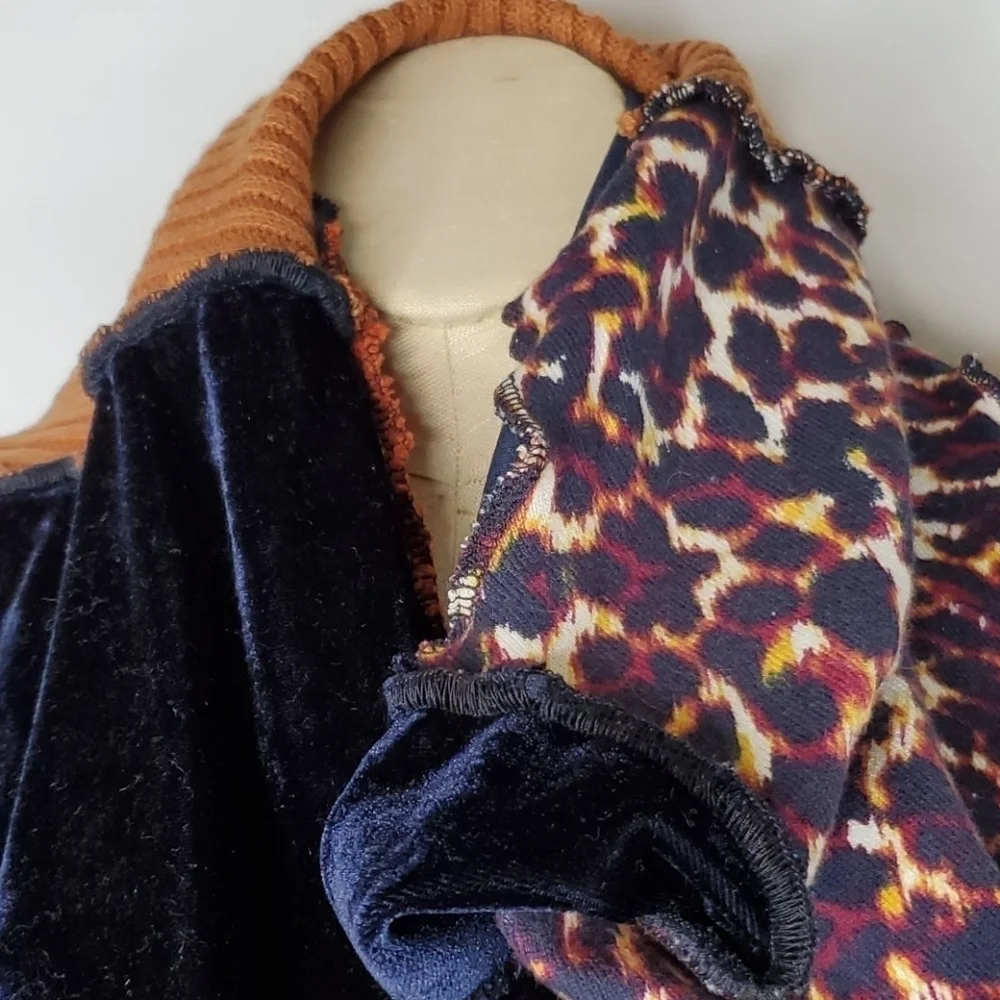 Handmade Repurposed Scarf Fall Colors Large
